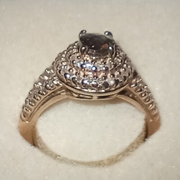 10Kt Yellow or White Gold Mystic Topaz & Diamond Ring - Picture 4 of 11